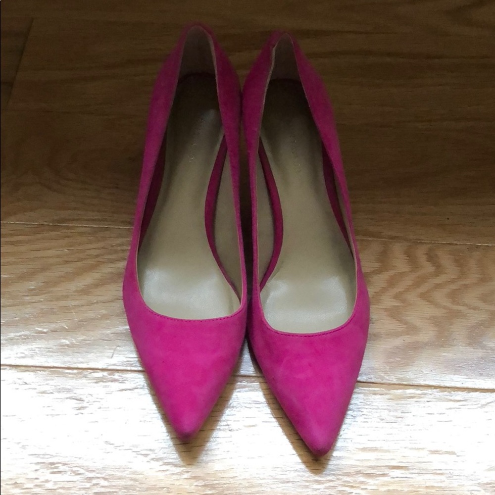 Ann Taylor Eryn Suede Heels - hot pink